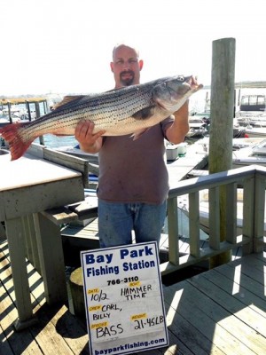 This photo of a 24.15 bass was shared on the Bay Park Fishing Station Facebook page.