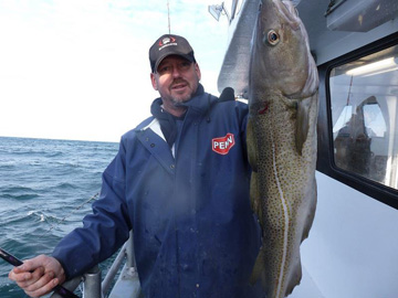  A nice cod caught off Block Island aboard the Island Current Express last Sunday.