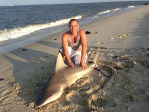Joe shared his big brown shark catch on Meltzer's Facebook page.
