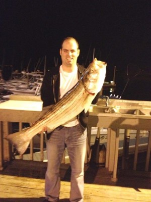 This photo of a 42-inch 35-pound striper was shared on Bay Park Fishin Station's facebook page this week.