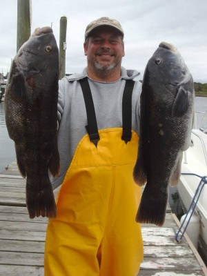 Kevin Lavimodiere shared the result this photo of two big 'tog on our Facebook page this week.