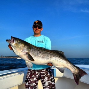Jon Stabe caught this 51.6-pound Montauk striper over the weekend.