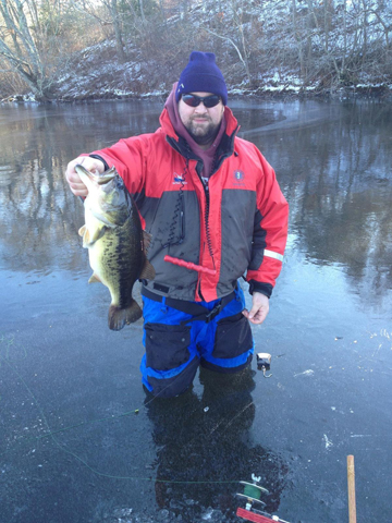 OTW's Andy Nabreski hit last week's window of safe ice and landed a nice 5-pound largemouth.