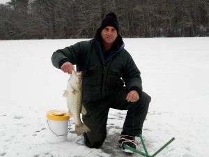 Before last weekend's big thaw, ice fishing was excellent. Another cold snap could lock the ponds back up.