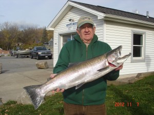 Henry Lukaski of Peabody, MA caught this 12-pound 6-ounce steelhead in the Lower Niagara river last week.