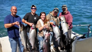 The DaSilva group with an excellent haul after a trip aboard the Popeye.