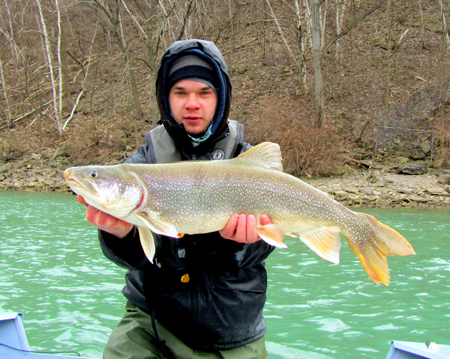 Steve Cohen and his buddies from Hook Set Fishing had a great day on the Lower Niagara. This 13-pound lake trout was the top fish of the day.  