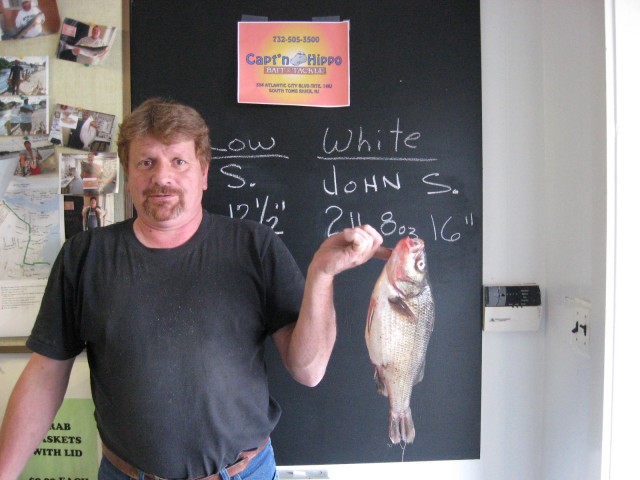 2-pound white perch big white perch giant New Jersey