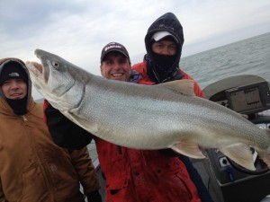 No, that's not a fake picture - Capt. Joe Marra caught this 40-pound lake trout from the Niagara Bar caught last weekend.