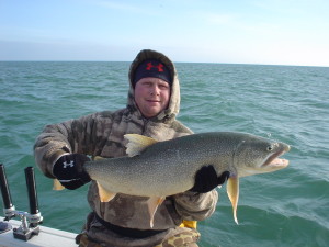 Bob Fronczak of Ransomville, NY with a 15 pound Niagara Bar laker.