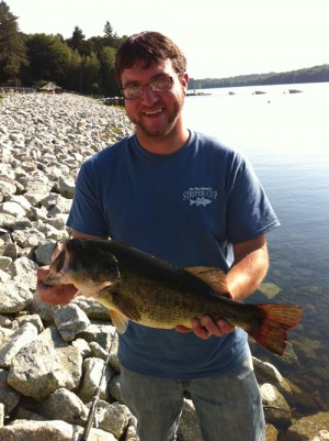A nice bass caught at Spot Pond in Stoneham.
