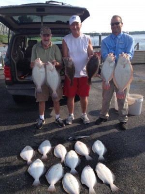 Captain Eric Kerber of On A Mission Fishing Adventures has been finding excellent fluke action. These fish were caught with On A Mission Fishing Adventures on Wednesday.