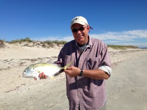 Ray Walsh caught this yellow jack while fishing from the beach in Harwich last week.