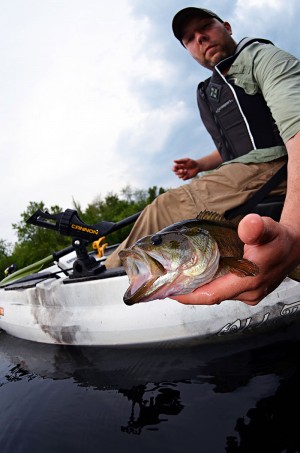 Luke Labree released a largemouth bass caught amongst the pike