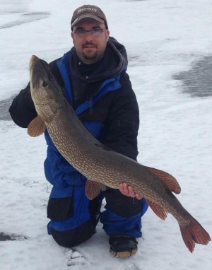 Connecticut angler Matt Janiszewski with a trophy northern pike caught last weekend.