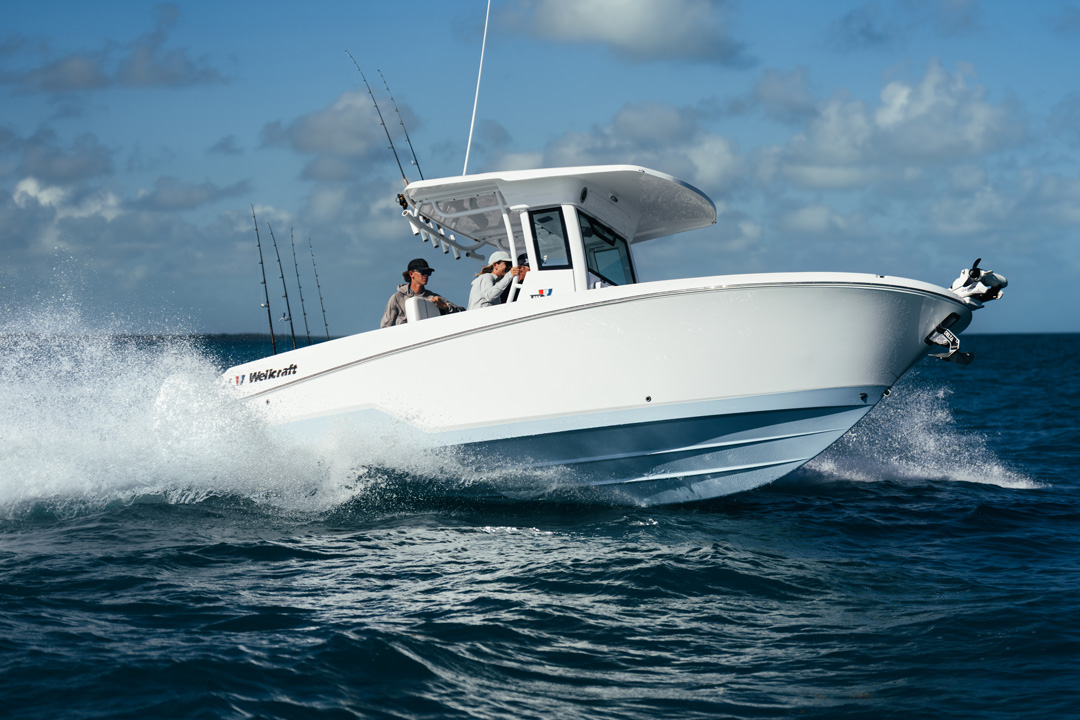 Wellcraft 243 Fisherman running