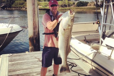 Catching a 42-pounder in Cape Cod Bay