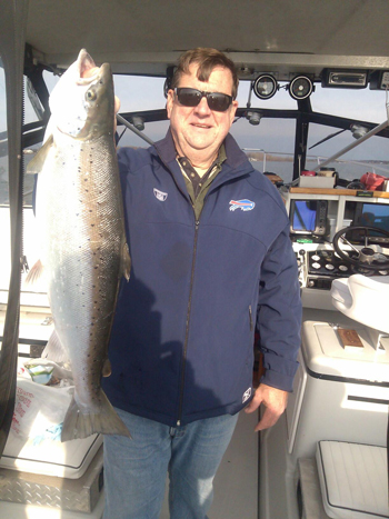 Denny Murphy had an incredible trip on Lake Ontario this week with Hooked Up Charters. The group caught 40 fish including king and Atlantic salmon, brown, lake and rainbow trout.