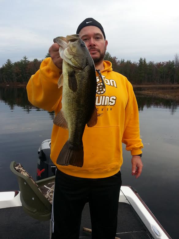 D. McFadden of Leominster with a late season lunker taken from North Central Massachusetts water.