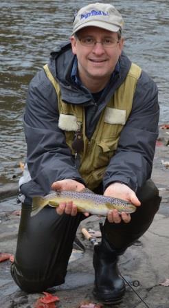 Walt Dietz was able to fool this 14-inch Brown Trout on a light-colored stickbait.