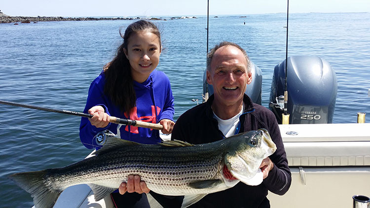 Samantha Desourdy landed a 39" striped bass