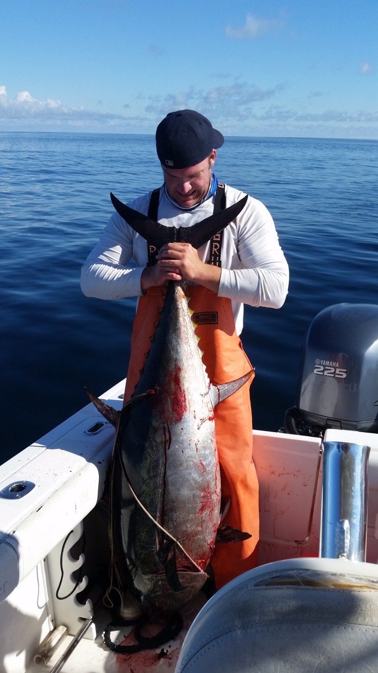 Dan Foley caught this 65-inch bluefin off Chatham last weekend.