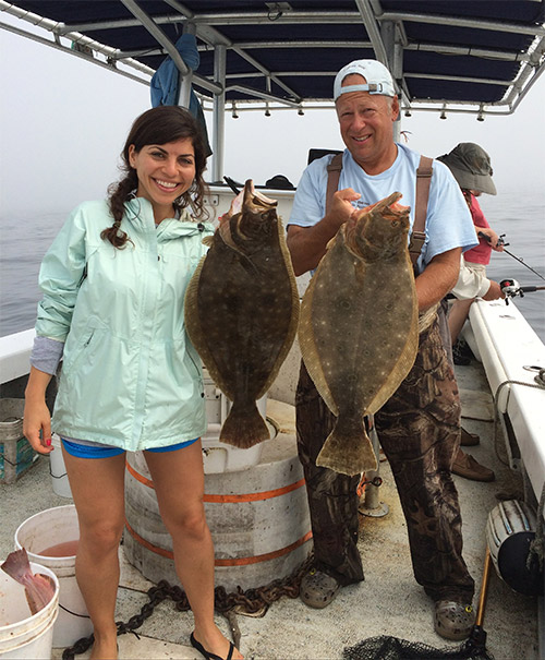 Captain Jason Colby is finding deep water doormats while fluking out of Westport