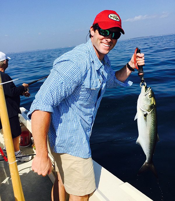 Olympic bobsledder and medalist Steve Langton, Jr of Melrose with a nice Boston blue!