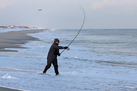 Surfcasting can be done year 'round in New Jersey