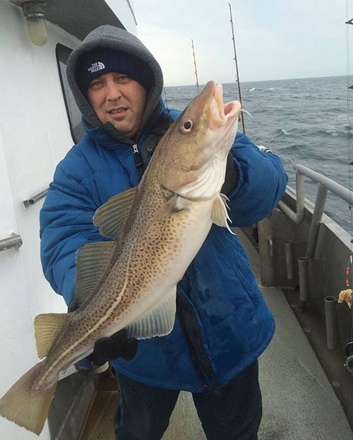This 12-pound cod was a pool winner aboard the Big Jamaica out of Brielle last weekend.