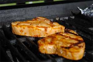 tuna steaks on the grill