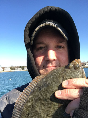 Joe Holey with proof that the flounder are beginning to bite!