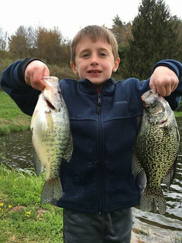 On a recent fishing trip to Hammond Lake with his family, Luke Szentesy, landed quite a few nice Crappie. Congratulations Luke!