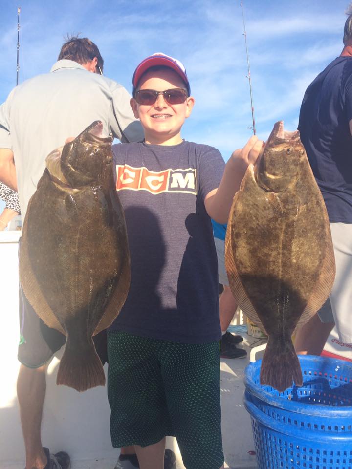 Fluke fishing was great aboard the Gambler before fast full moon currents made holding bottom difficult.