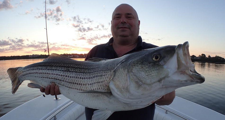 Dave Henault of Ocean State Tackle with a nice bass