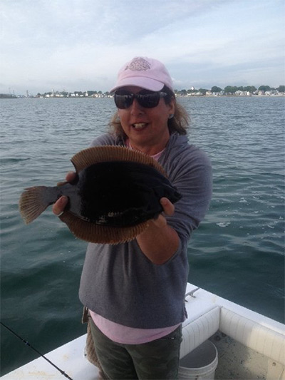 Jessica with a nice blackback