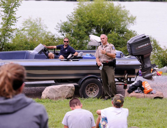 PFBC staff leading boating safety presentations 