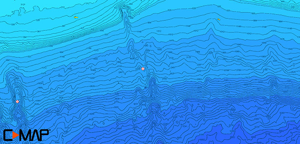 Hi-res bathymetric Fishtails map