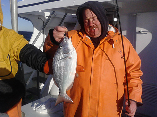 A big porgy caught aboard Capt. Steve Spinelli's Skylarker out of Belmar.