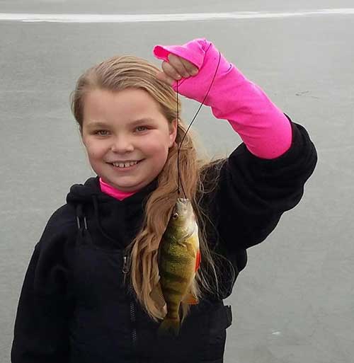 Chevelle Bauman landed this nice Yellow Perch