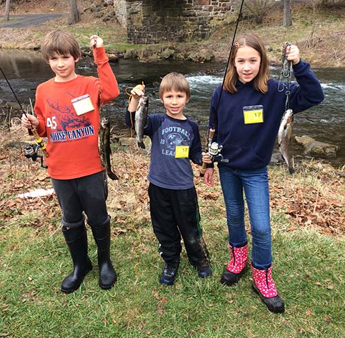 Happy anglers on Little Lehigh Creek