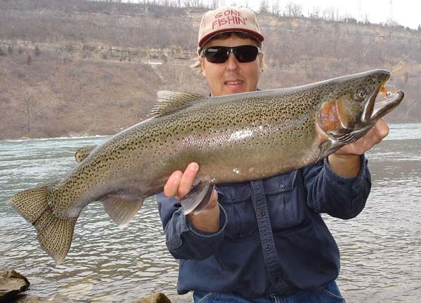 Mike-Rzucidlo of NF on a pink jig in the lower river gorge.