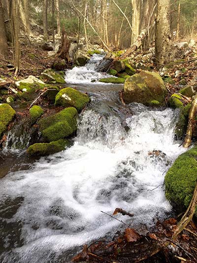 Beautiful waterfalls along a small stream, near Fishing Creek
