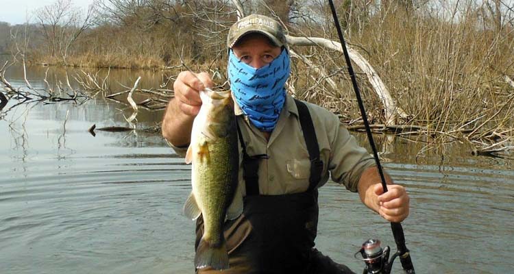 John Migliori landed his first bass of the spring on his Schadeycreek Lure Spinner.