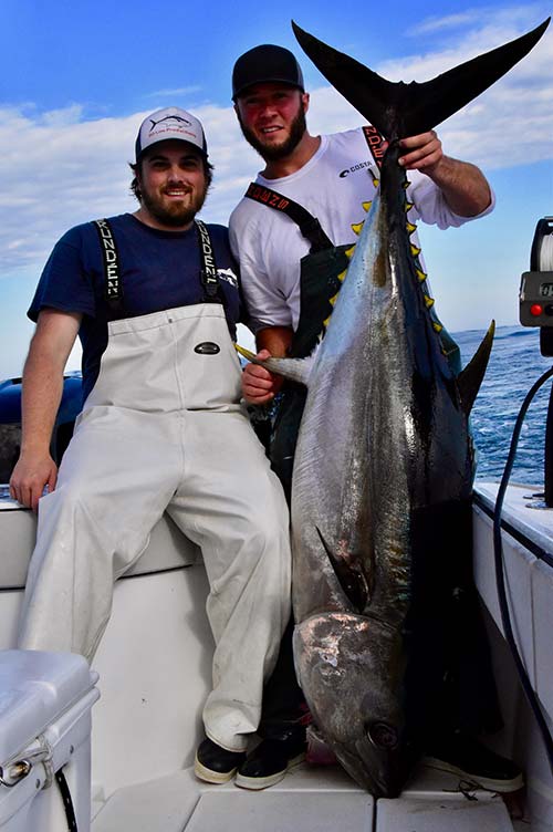 Did a daytime drop for swords before picking up and running home where we encountered acres of bluefin in the 30 fathom zone.