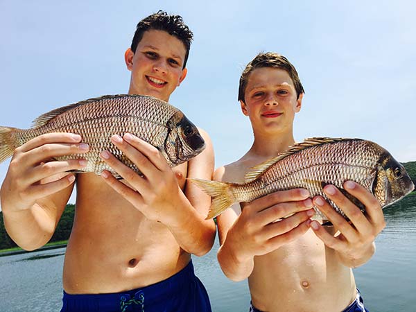 Aboard with Capt. Stu, this week they continued to hammer away at porgies.