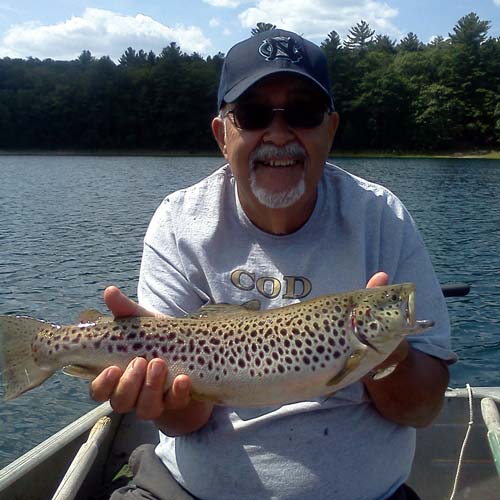 Richard Pereira From Tewksbury with a 20-inch 3 1/4-pound brown trout