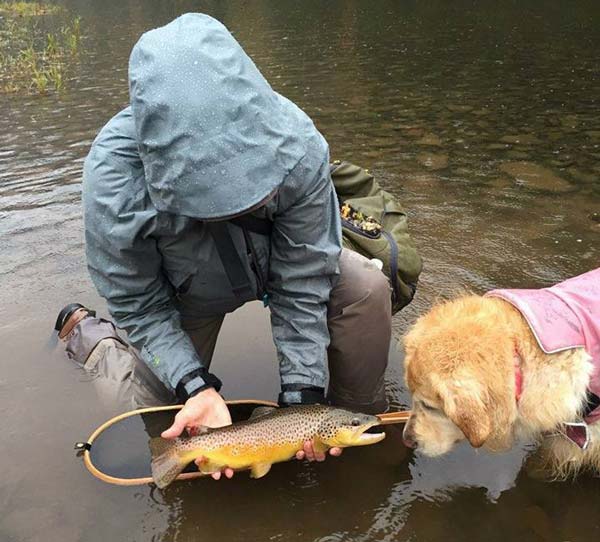 Julie Szur and her dog, Brookie,