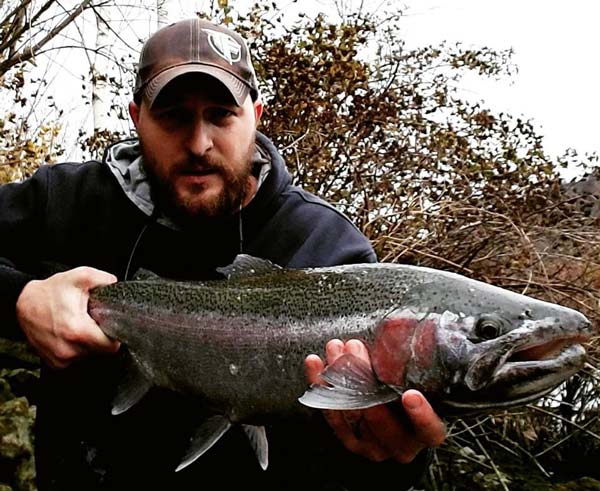 Rich Pisa with a big fall rainbow trout