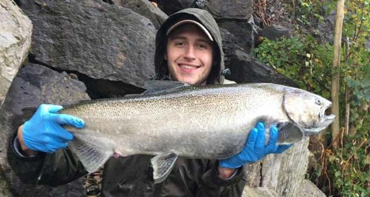 Tyler Dannhauser of Wilson hooked into this nice king